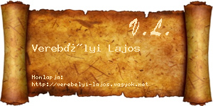 Verebélyi Lajos névjegykártya